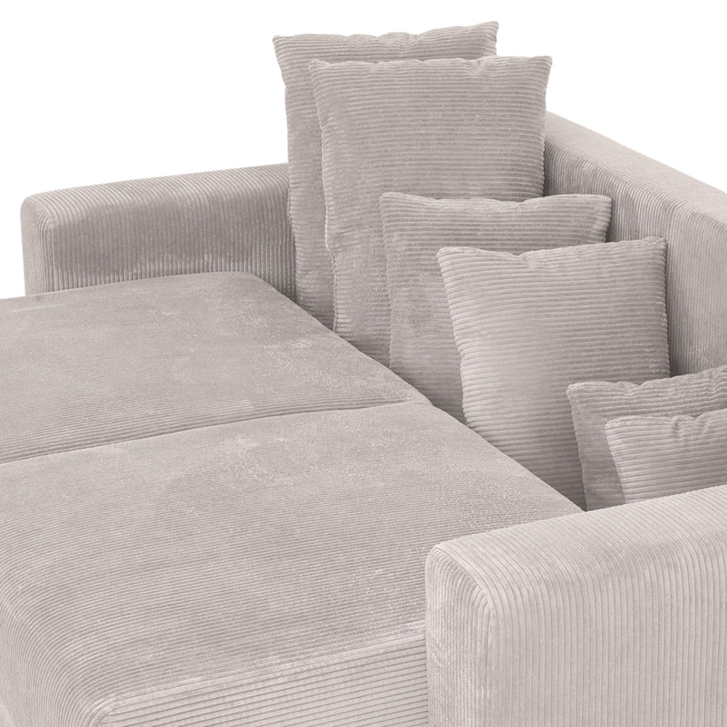 MELUN Canapea extensibilă, 3 locuri, ladă depozitare, stofă