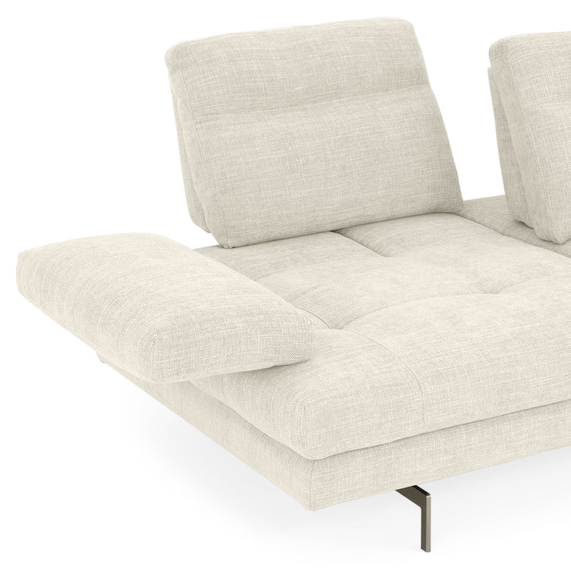 MISTERY Colțar șezlong stânga/dreapta cu mecanism manual spătar și brațe, stofă