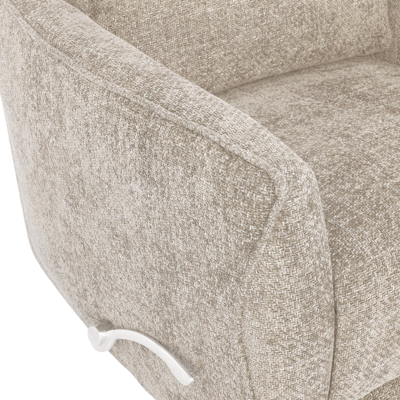 KERSEY Fotoliu rotativ, recliner manual, stofă