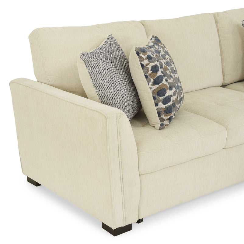 ASCOLI Colțar extensibil, șezlong stânga/dreapta, 4 perne decor incluse, stofă