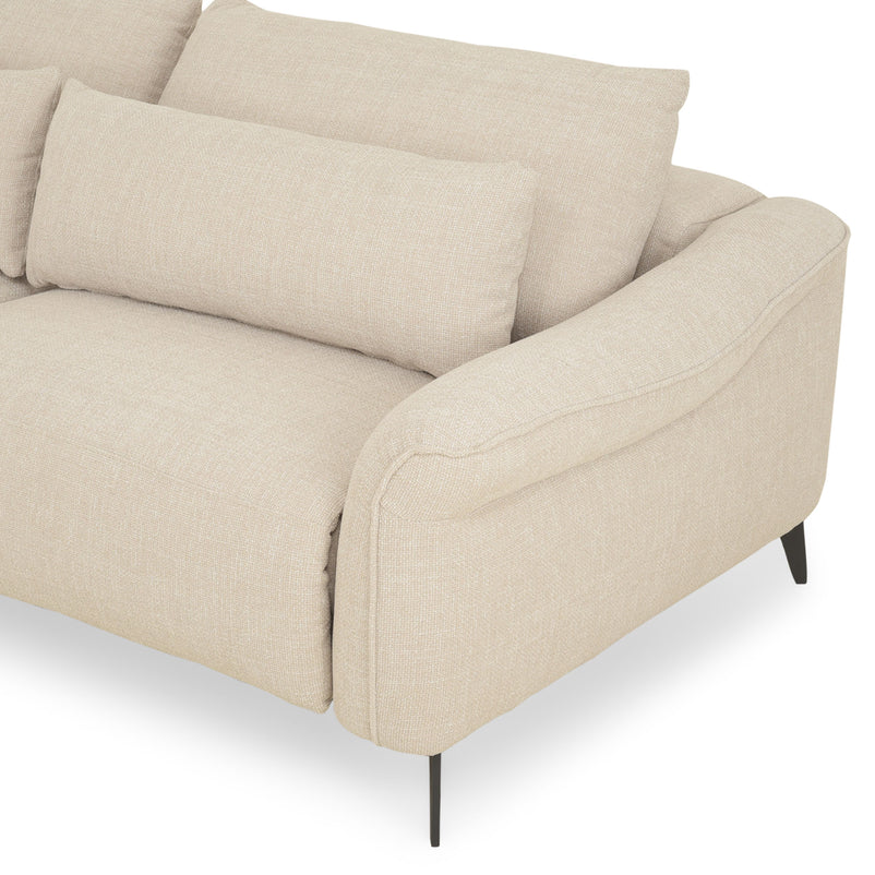 CARVER Canapea 3 locuri, 2 reclinere electrice și mecanism tetiere, stofă