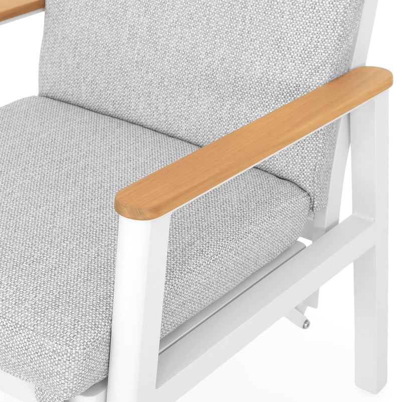 VALDIVIA Set mobilier terasă/grădină, 2 scaune recliner
