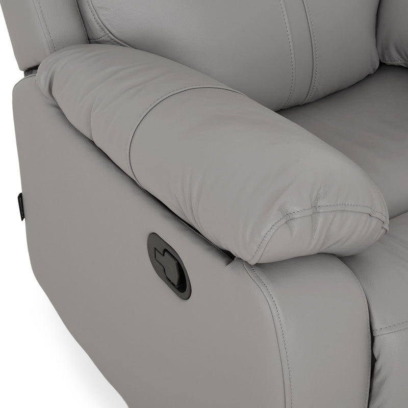 HUDSON Fotoliu, recliner manual, piele naturală