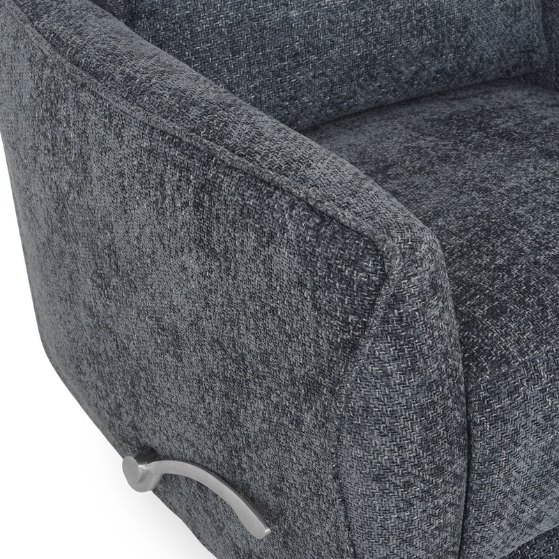 KERSEY Fotoliu rotativ, recliner manual, stofă