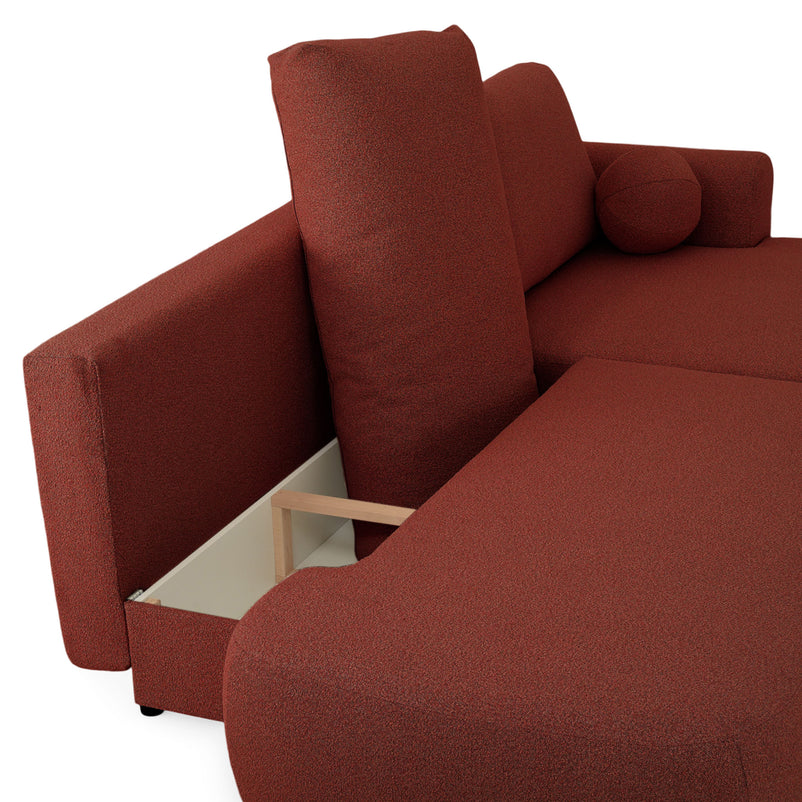 LAON Colțar extensibil, șezlong stânga/dreapta și ladă depozitare, stofă