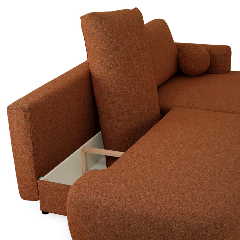 LAON Colțar extensibil, șezlong stânga/dreapta și ladă depozitare, stofă