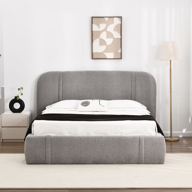 GILDA Pat tapițat, 160x200cm, somieră rabatabilă și ladă depozitare incluse
