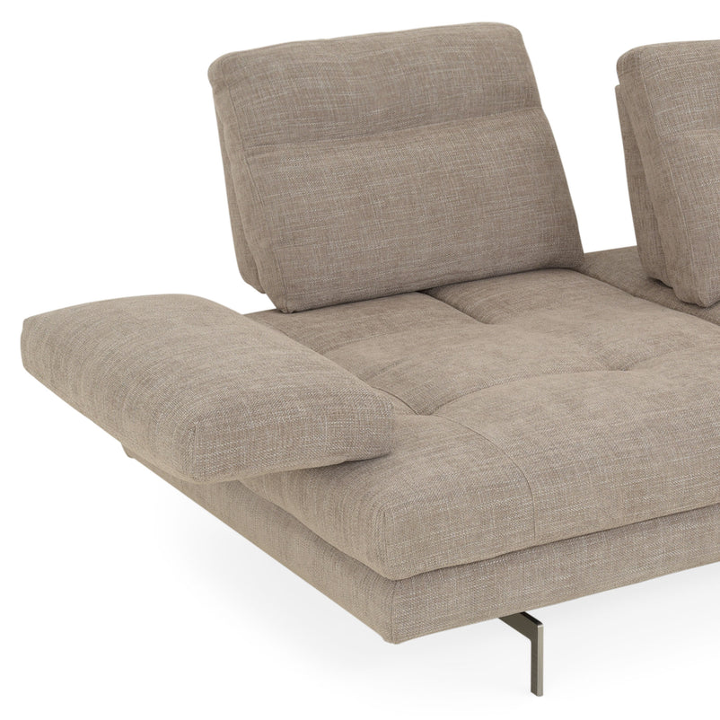 MISTERY Colțar șezlong stânga/dreapta cu mecanism manual spătar și brațe, stofă