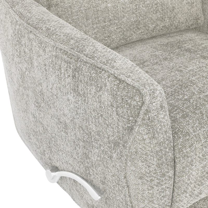 KERSEY Fotoliu rotativ, recliner manual, stofă