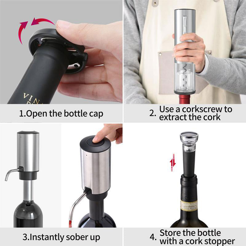WINE Set tirbușon electric cu accesorii