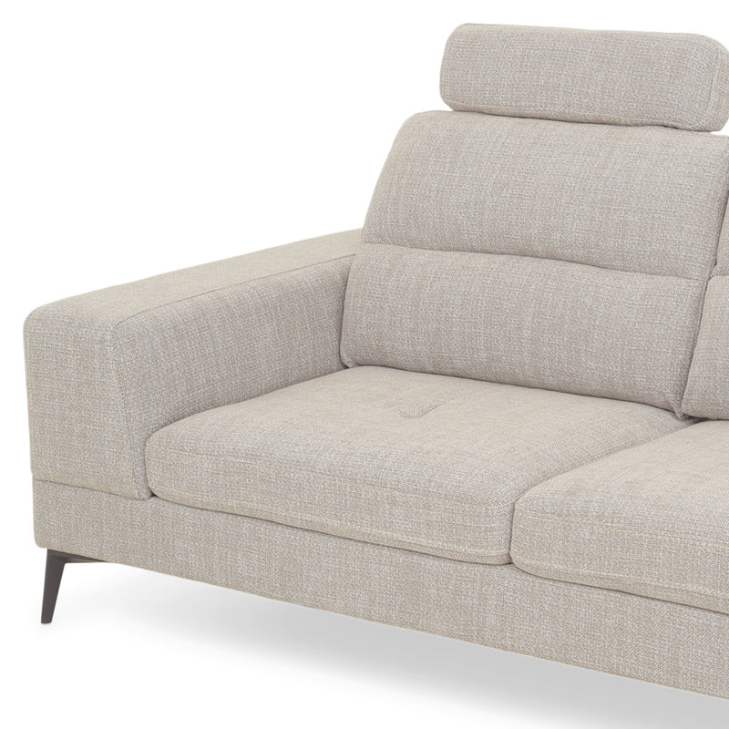 MAINE Canapea 3 locuri, mecanism spătar și tetiere, stofă