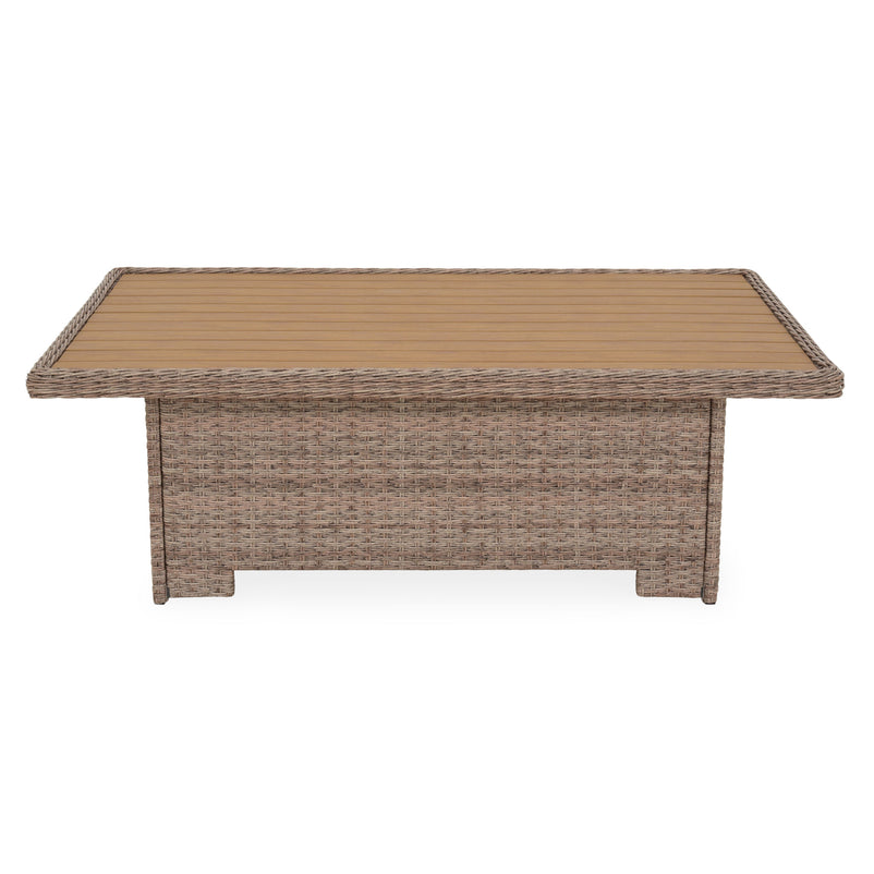 NORWICH Set mobilier terasă/grădină, 2 fotolii, canapea și măsuță reglabilă