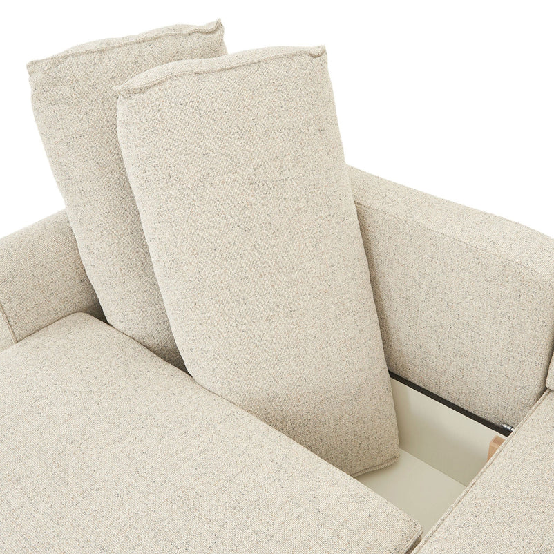 LESLY Colțar 3 locuri extensibil, șezlong stânga/dreapta, ladă depozitare, stofă