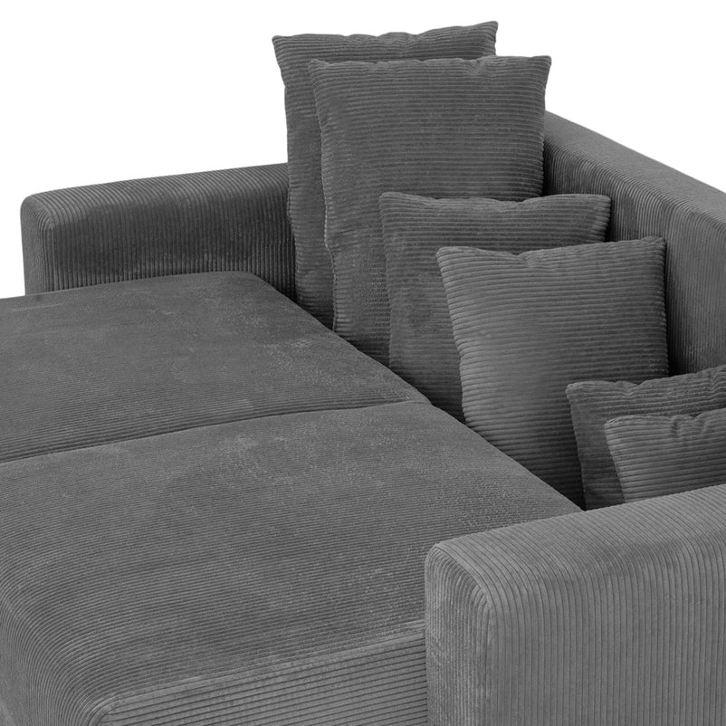 MELUN Canapea extensibilă, 3 locuri, ladă depozitare, stofă