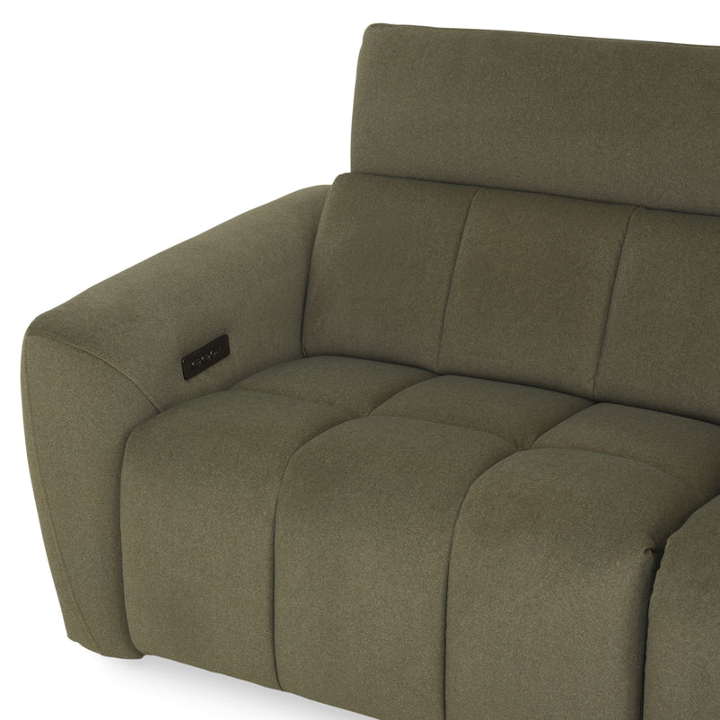 WISNER Canapea 3 locuri, 2 reclinere electrice, mecanism electric tetiere, stofă