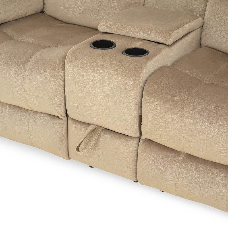 NOLE Canapea 2 reclinere manuale, consolă și sertar