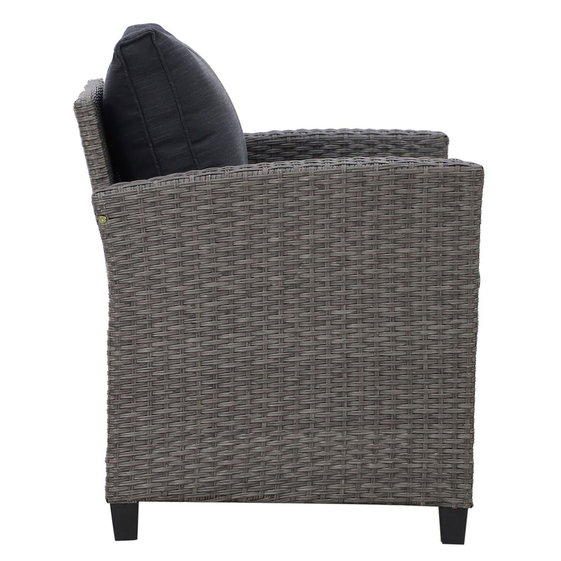 BAXTER Set mobilier terasă/grădină, 2 fotolii, canapea și masă
