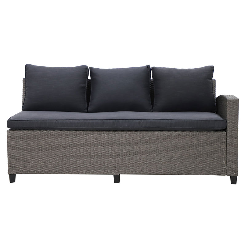 BAXTER Set mobilier terasă/gădină, colțar, masă, 2 taburete