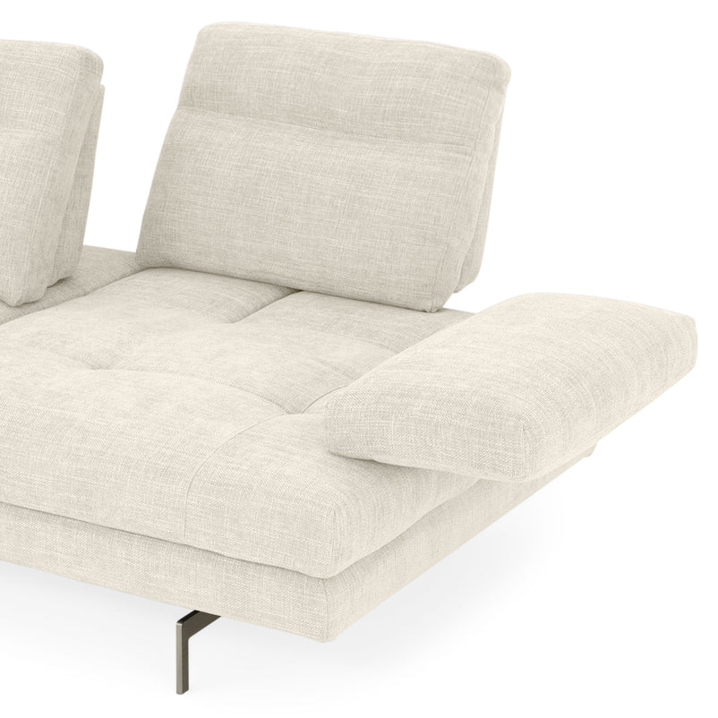 MISTERY Colțar șezlong stânga/dreapta cu mecanism manual spătar și brațe, stofă