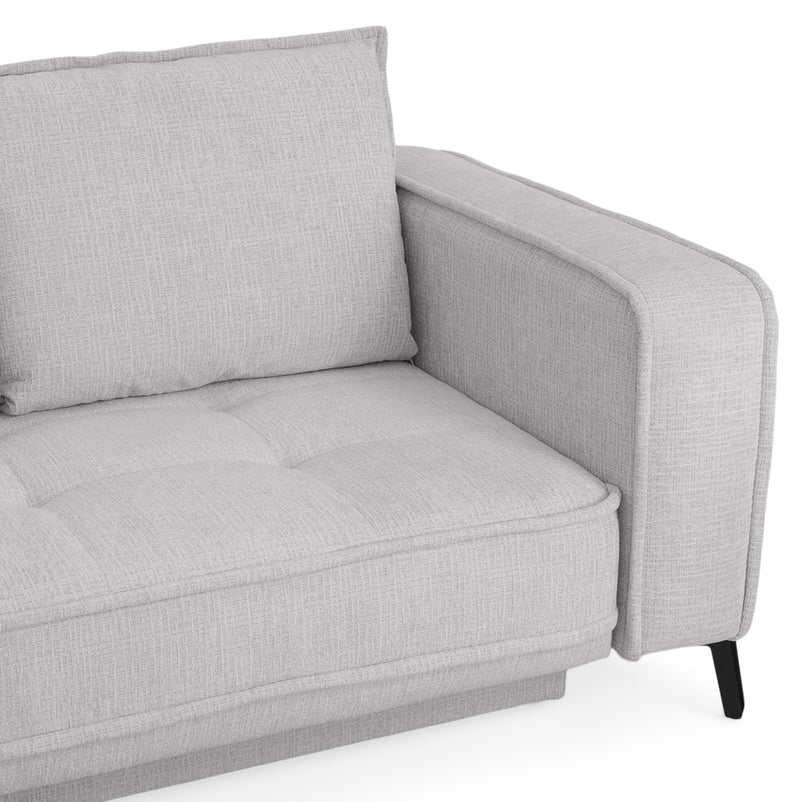 CHOLET Colțar extensibil, șezlong stânga/dreapta, ladă depozitare, stofă