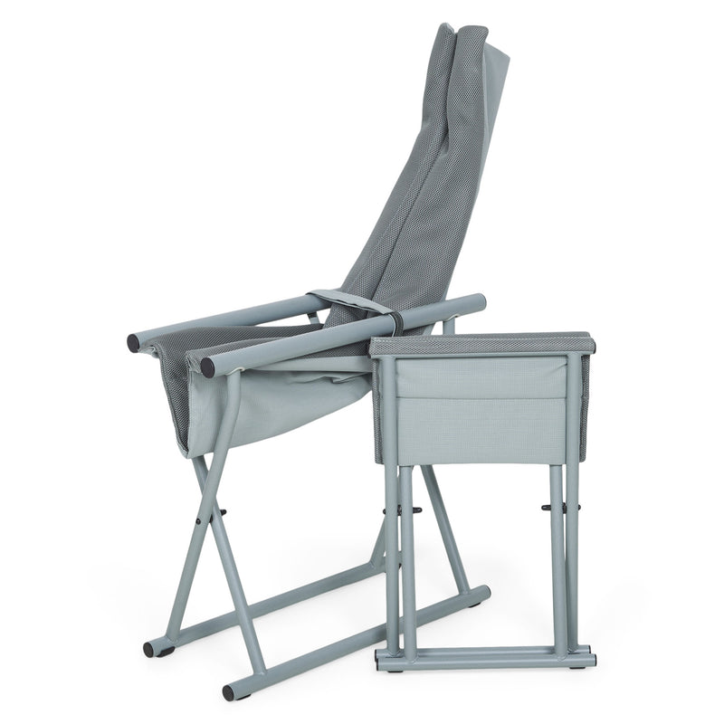 TELAVI Set mobilier terasă/grădină, fotoliu și taburet