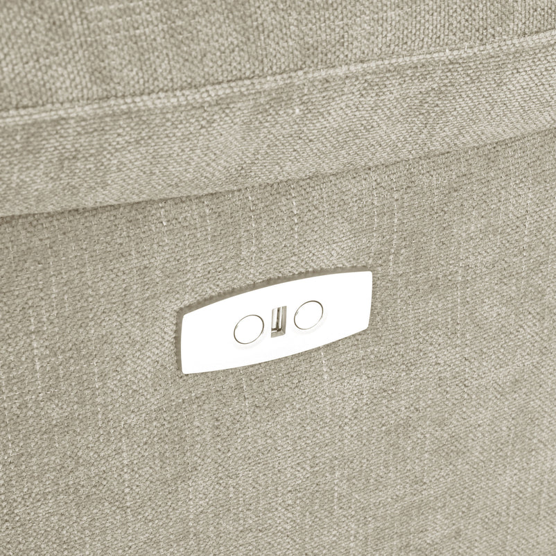 ALMATY Canapea 3 locuri, 2 reclinere electrice, stofă