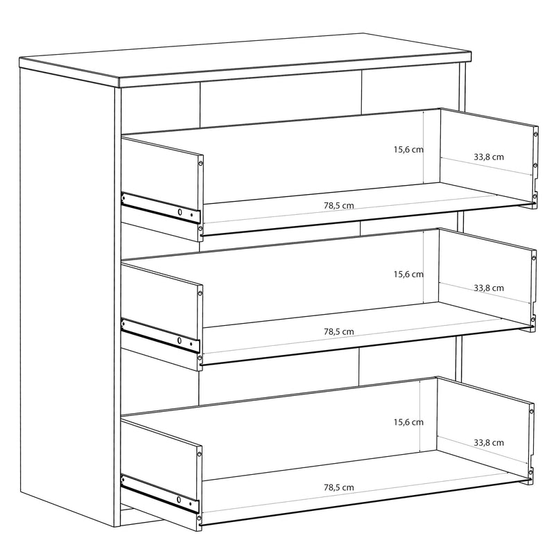 ELLIOT Comodă 3 sertare