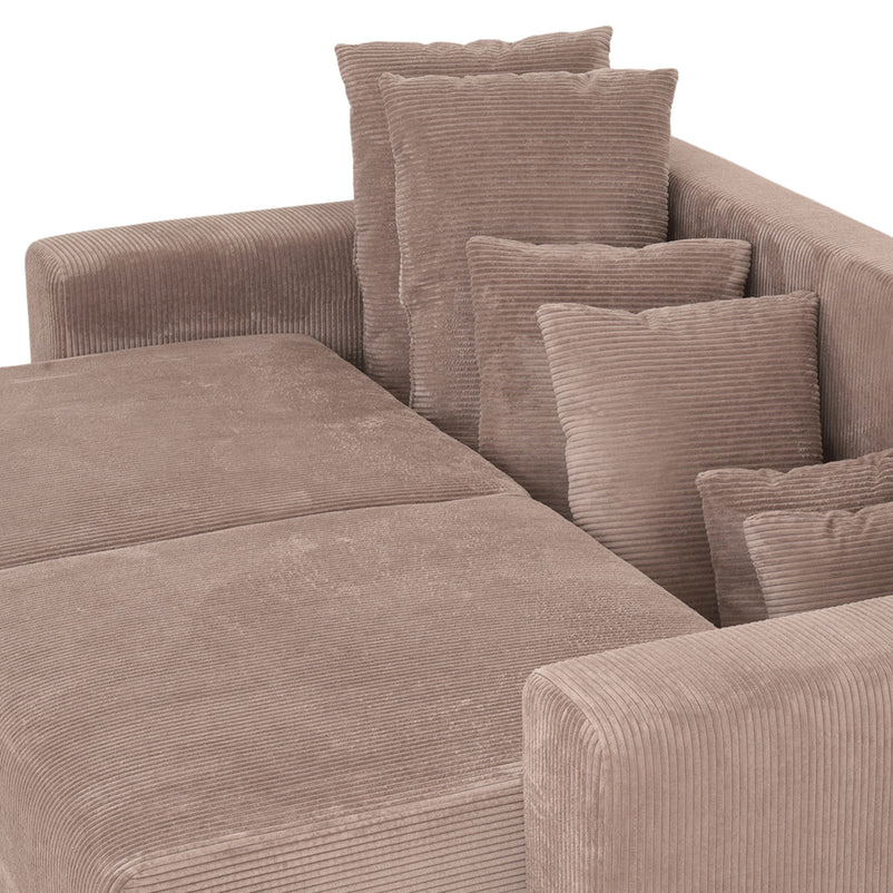 MELUN Canapea extensibilă, 3 locuri, ladă depozitare, stofă