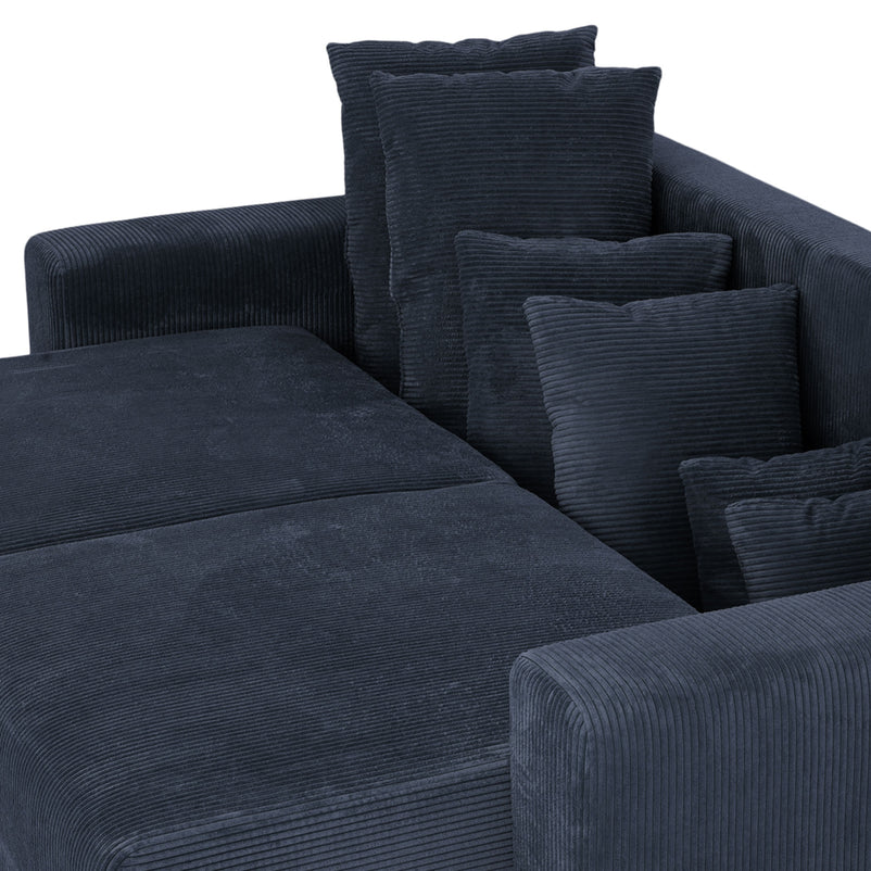 MELUN Canapea extensibilă, 3 locuri, ladă depozitare, stofă