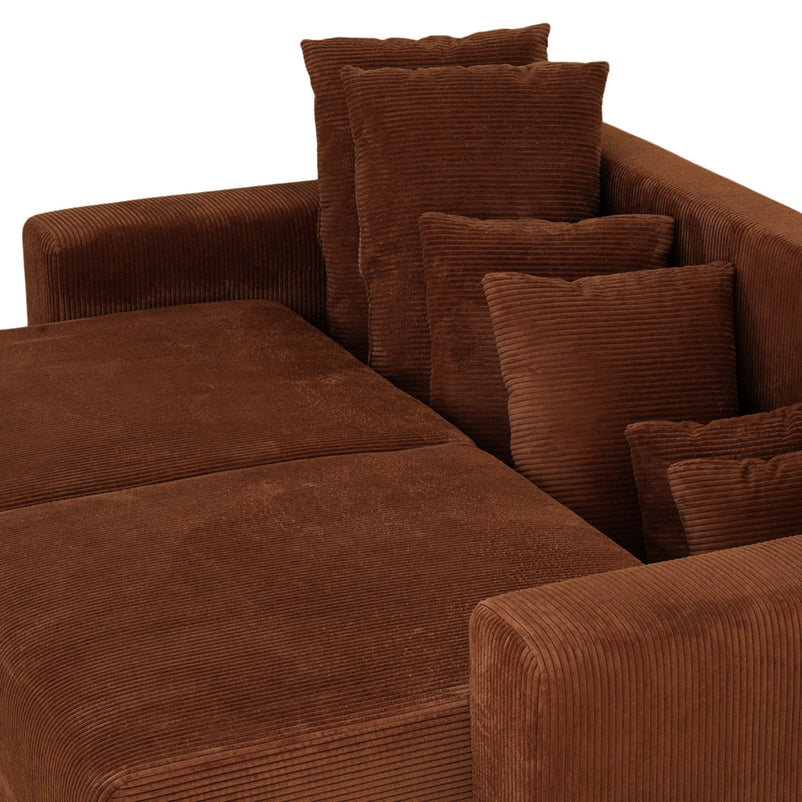 MELUN Canapea extensibilă, 3 locuri, ladă depozitare, stofă