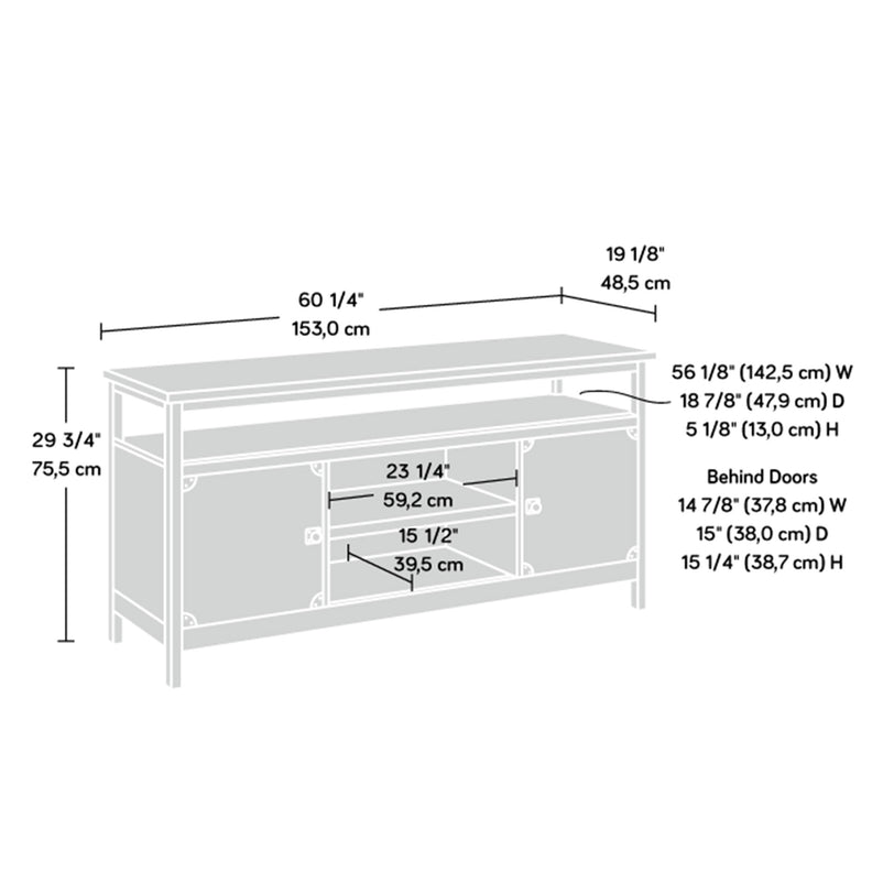 STEEL RIVER Comodă TV, 2 sertare