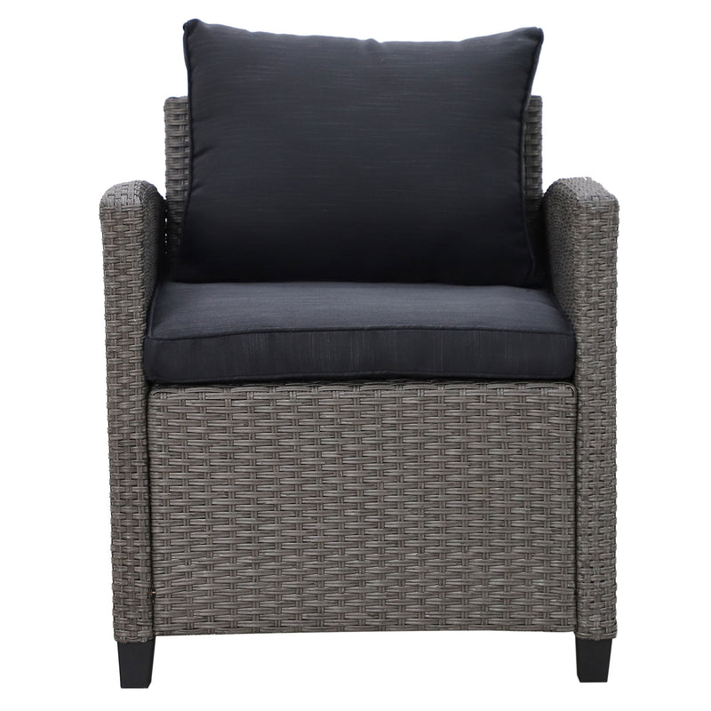 BAXTER Set mobilier terasă/grădină, 2 fotolii, canapea 3 locuri, 2 taburete și măsuță