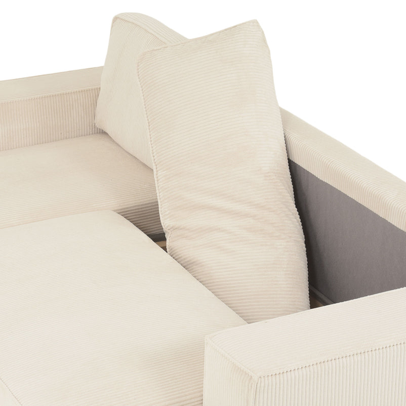 AINE Colțar extensibil, șezlong interschimbabil cu ladă depozitare, stofă