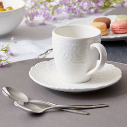 AMOUR Ceșcuță cu farfurioară, porțelan, 210ml