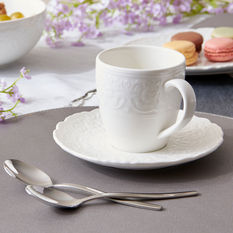 AMOUR Ceșcuță cu farfurioară, porțelan, 210ml