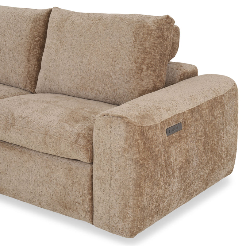 NEW JERSEY Colțar cu șezlong electric stânga/dreapta, 1 recliner electric, mecanism tetieră, USB, stofă