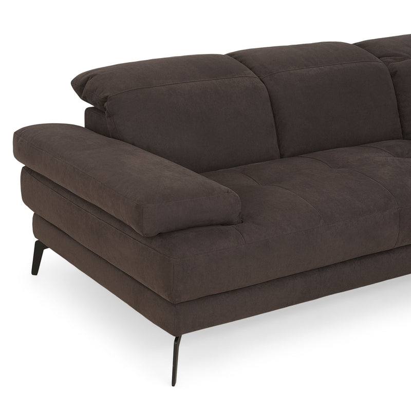 GARNER Colțar, șezlong dreapta, spătar și mecanism tetiere, stofă