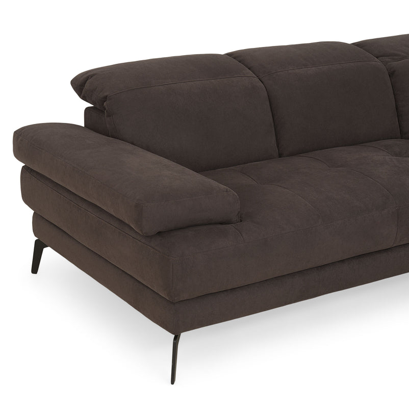 GARNER Colțar, șezlong dreapta, spătar și mecanism tetiere, stofă