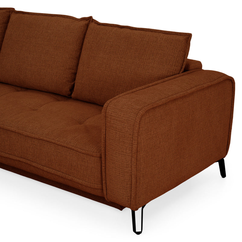 CHOLET Colțar extensibil, șezlong stânga/dreapta, ladă depozitare, stofă