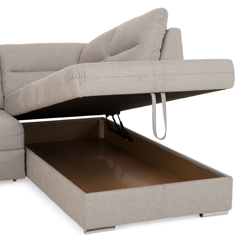 CELIA Canapea extensibilă, șezlong stânga/dreapta, stofă