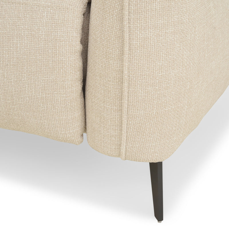 CARVER Canapea 3 locuri, 2 reclinere electrice și mecanism tetiere, stofă