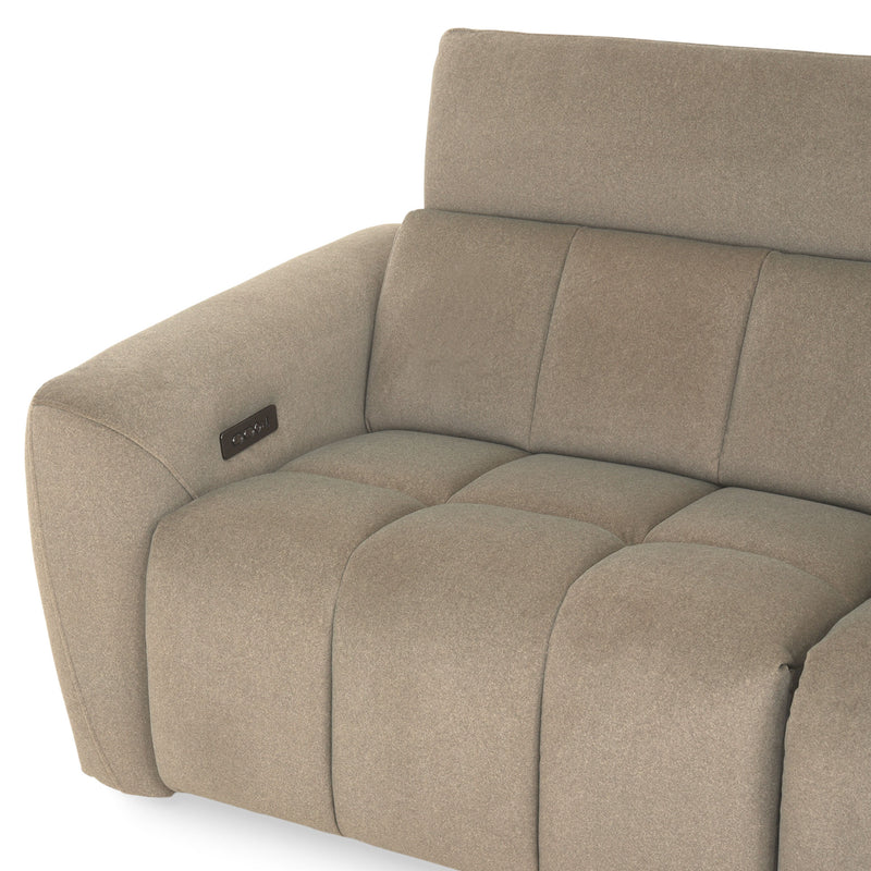 WISNER Canapea 3 locuri, 2 reclinere electrice, mecanism electric tetiere, stofă