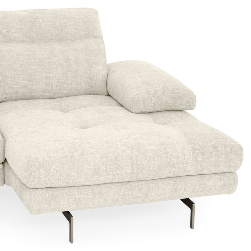 MISTERY Colțar șezlong stânga/dreapta cu mecanism manual spătar și brațe, stofă