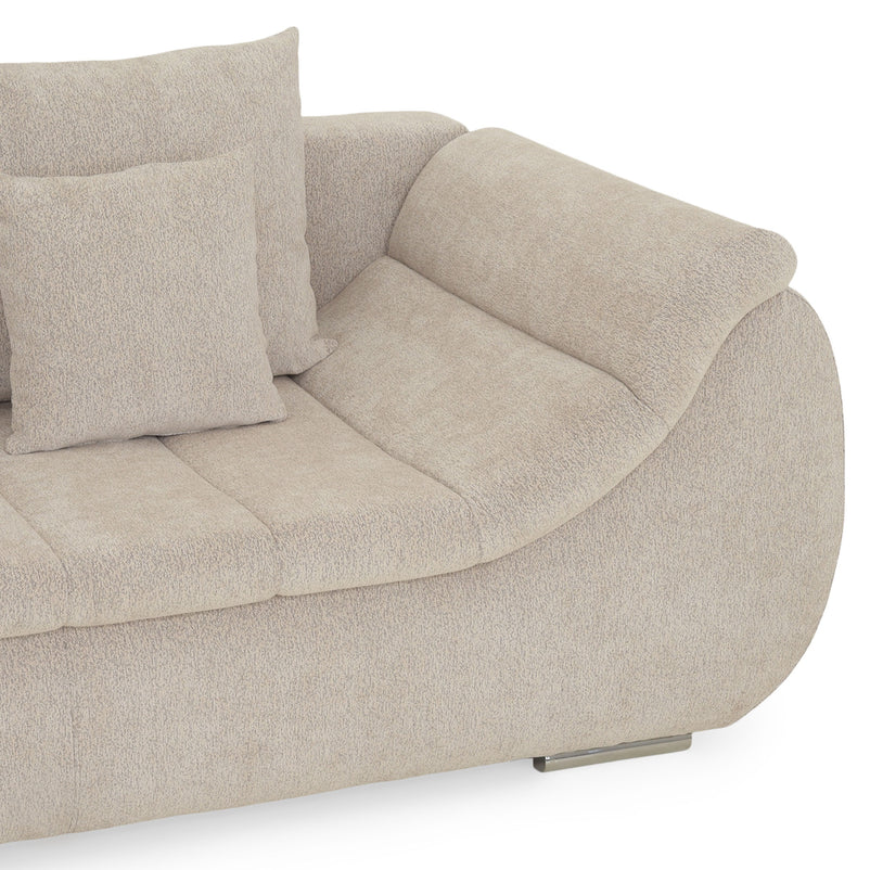 DIAZ Colțar extensibil, șezlong stânga/dreapta, ladă depozitare inclusă, stofă