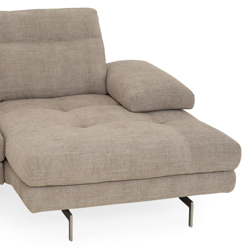 MISTERY Colțar șezlong stânga/dreapta cu mecanism manual spătar și brațe, stofă