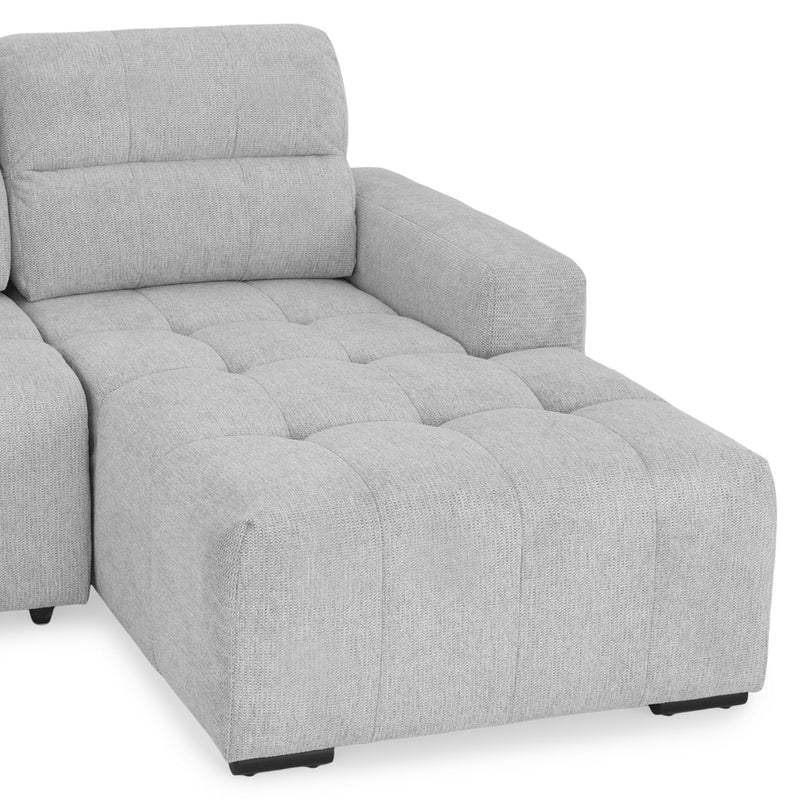 ALLYSON Colțar extensibil, șezlong stânga/dreapta, stofă