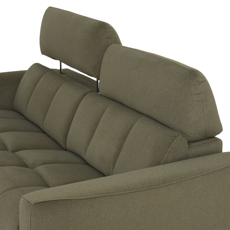 WISNER Canapea 3 locuri, 2 reclinere electrice, mecanism electric tetiere, stofă