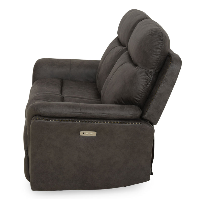 CROWSON Canapea 2 locuri, reclinere electrice, stofă