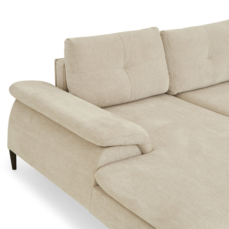 LAVRIK Colțar extensibil, șezlong stânga/dreapta, stofă