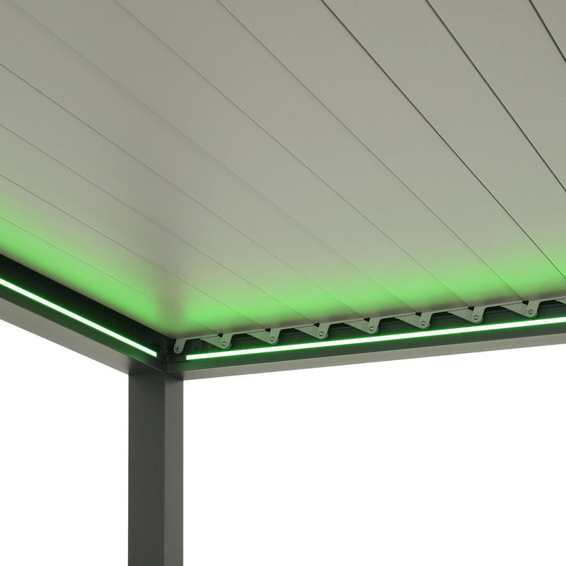 ROSARIO Pergolă bioclimatică motorizată cu acoperiș retractabil